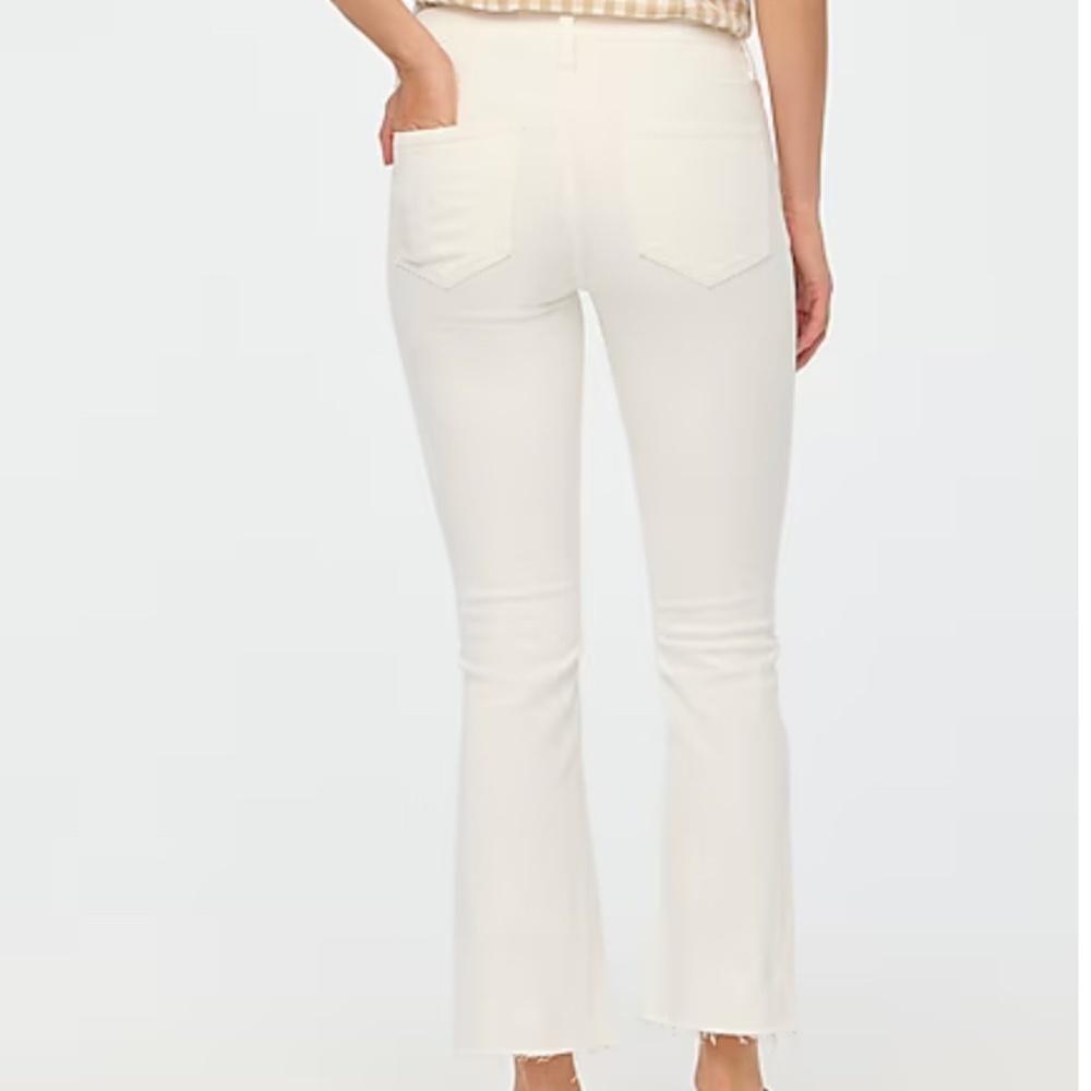 J. Crew Factory White Flare Crop Jeans Tall Size 28 - Picture 3 of 7